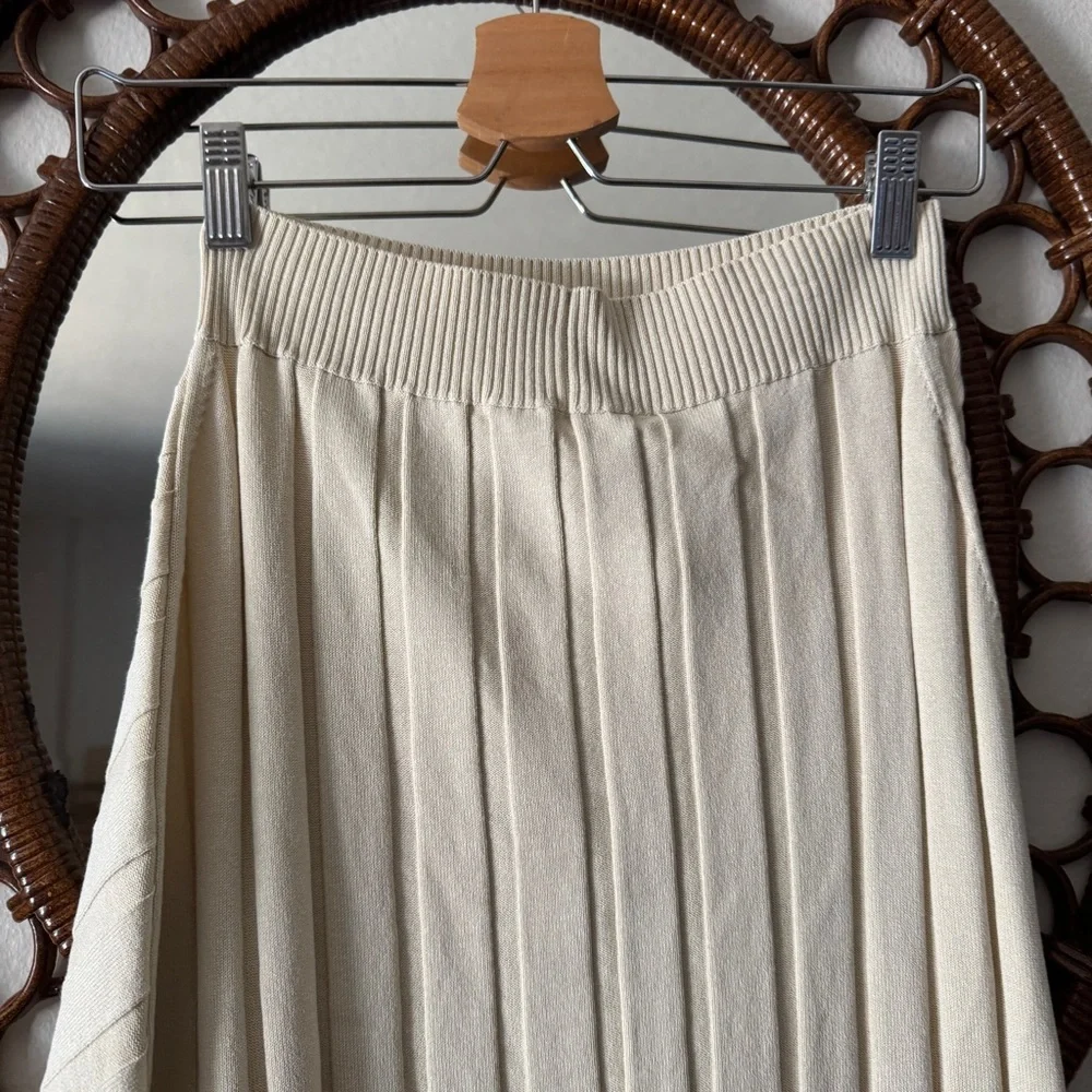 NWT Stella McCartney wide ribbed knit skirt midi size S FW23 - Picture 5 of 9